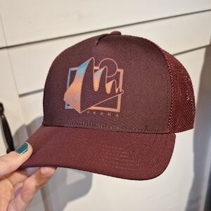 Prana Burgundy Graphic Trucker Hat